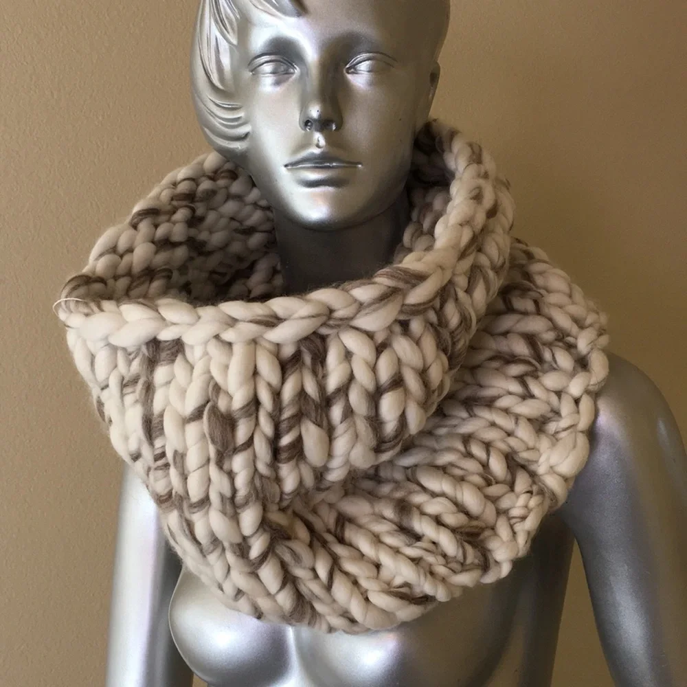 MISCHA LAMPERT LARGE SNOOD WHITE/MARBLE